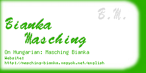 bianka masching business card